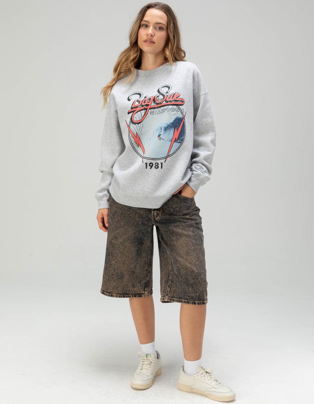 GIRL DANGEROUS Big Sur Womens Crewneck Sweatshirt - HEATHER GRAY Product Image
