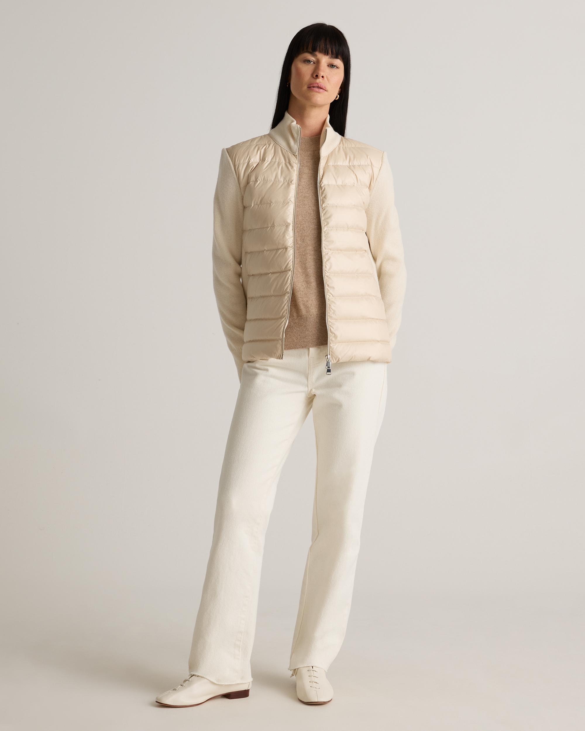 Quince | Women's Mixed Media Down and Cashmere Jacket Size XS Product Image