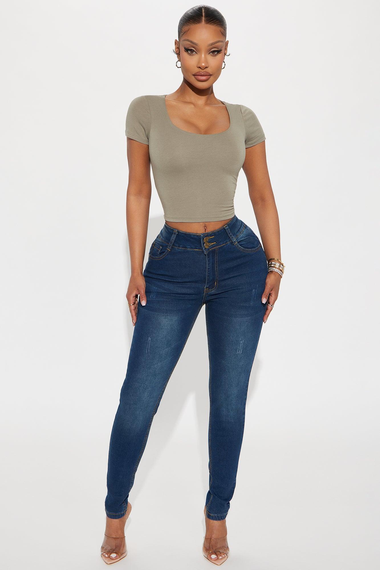 Nikki Double Lined Top - Olive Product Image