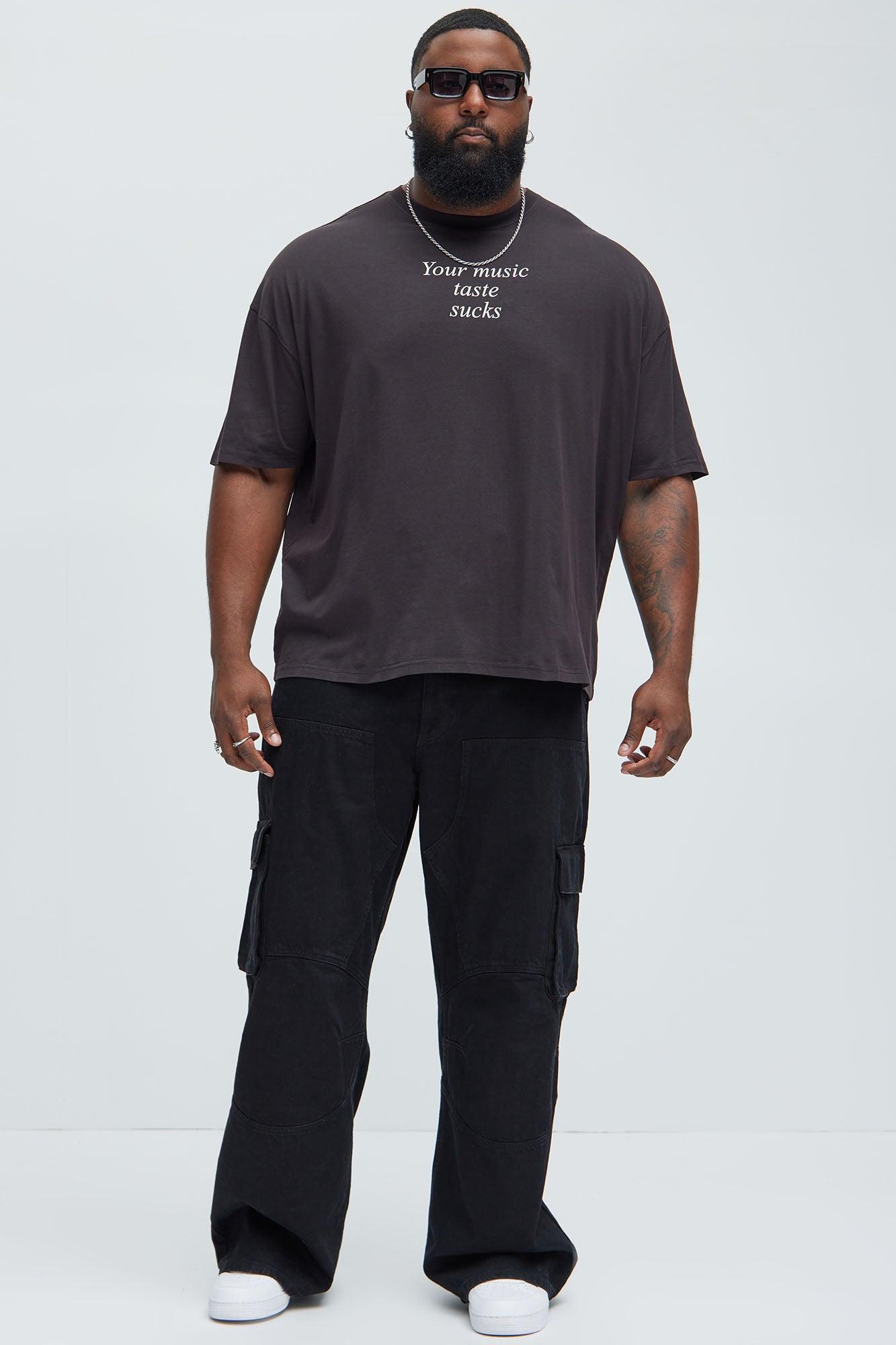 Your Music Taste Sucks Oversized Short Sleeve Tee - Black Product Image