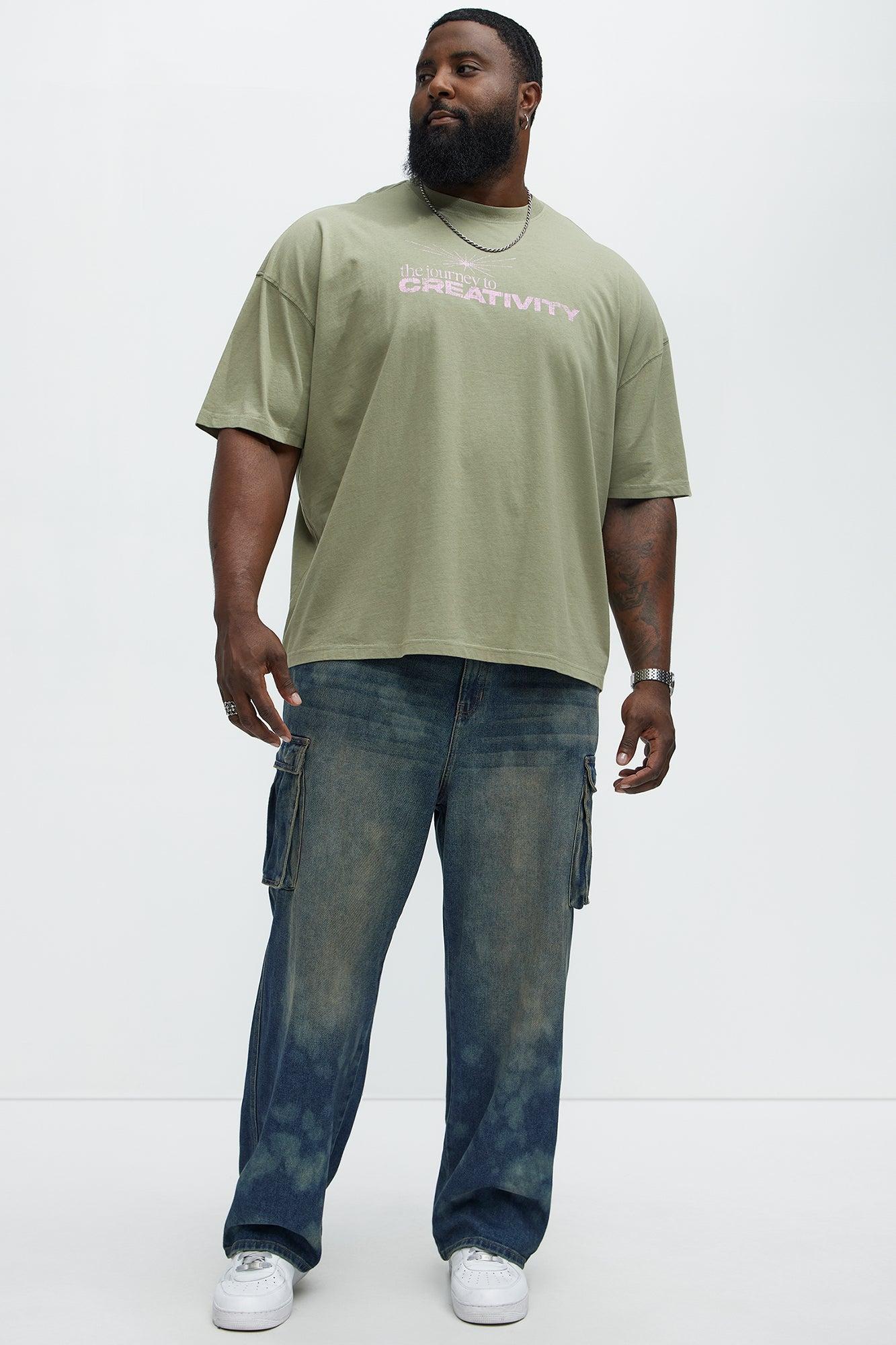 Creativity Journey Oversized Short Sleeve Tee - Olive Product Image