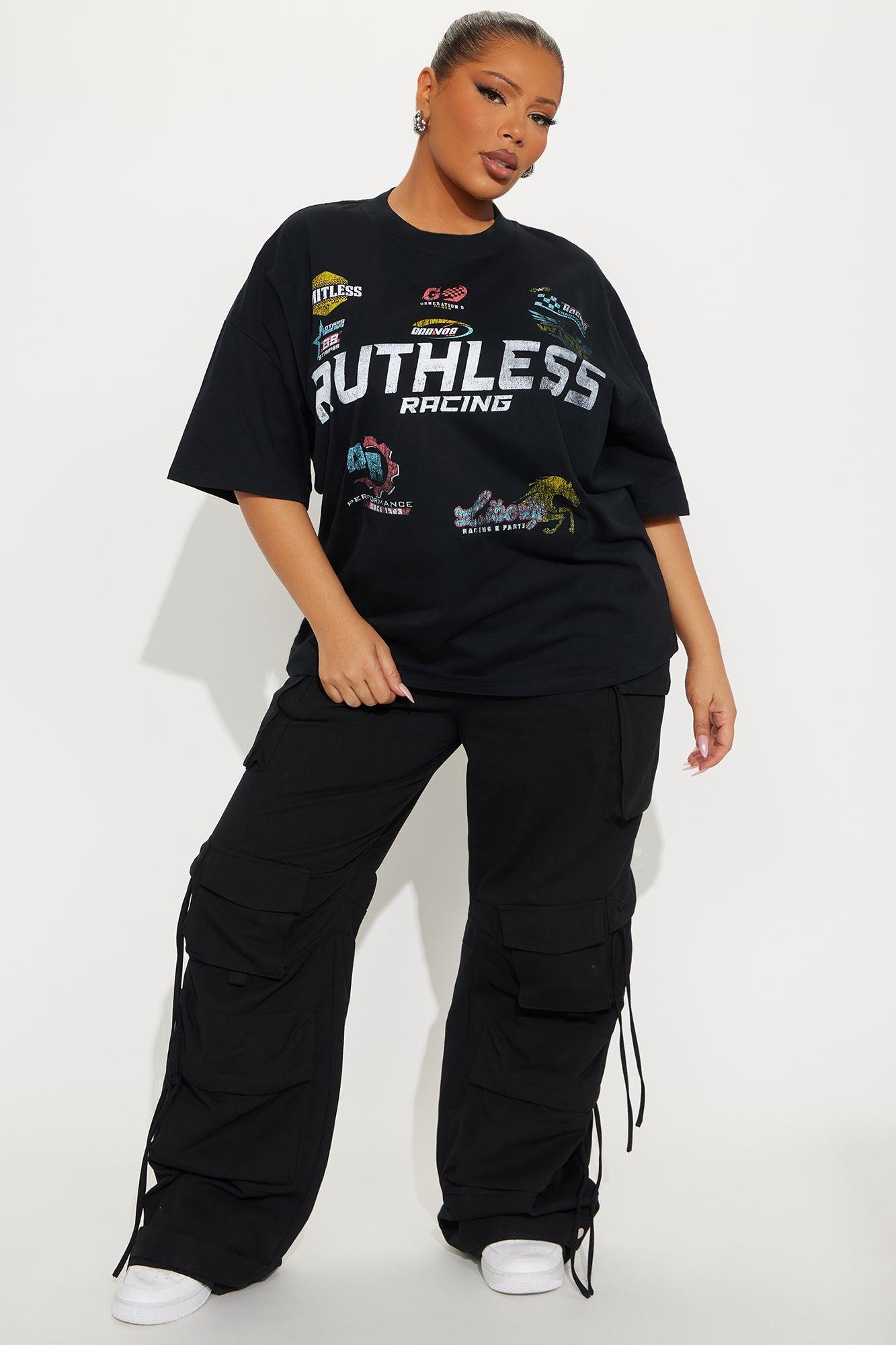 Ruthless Racing Washed Tee - Black Female Product Image