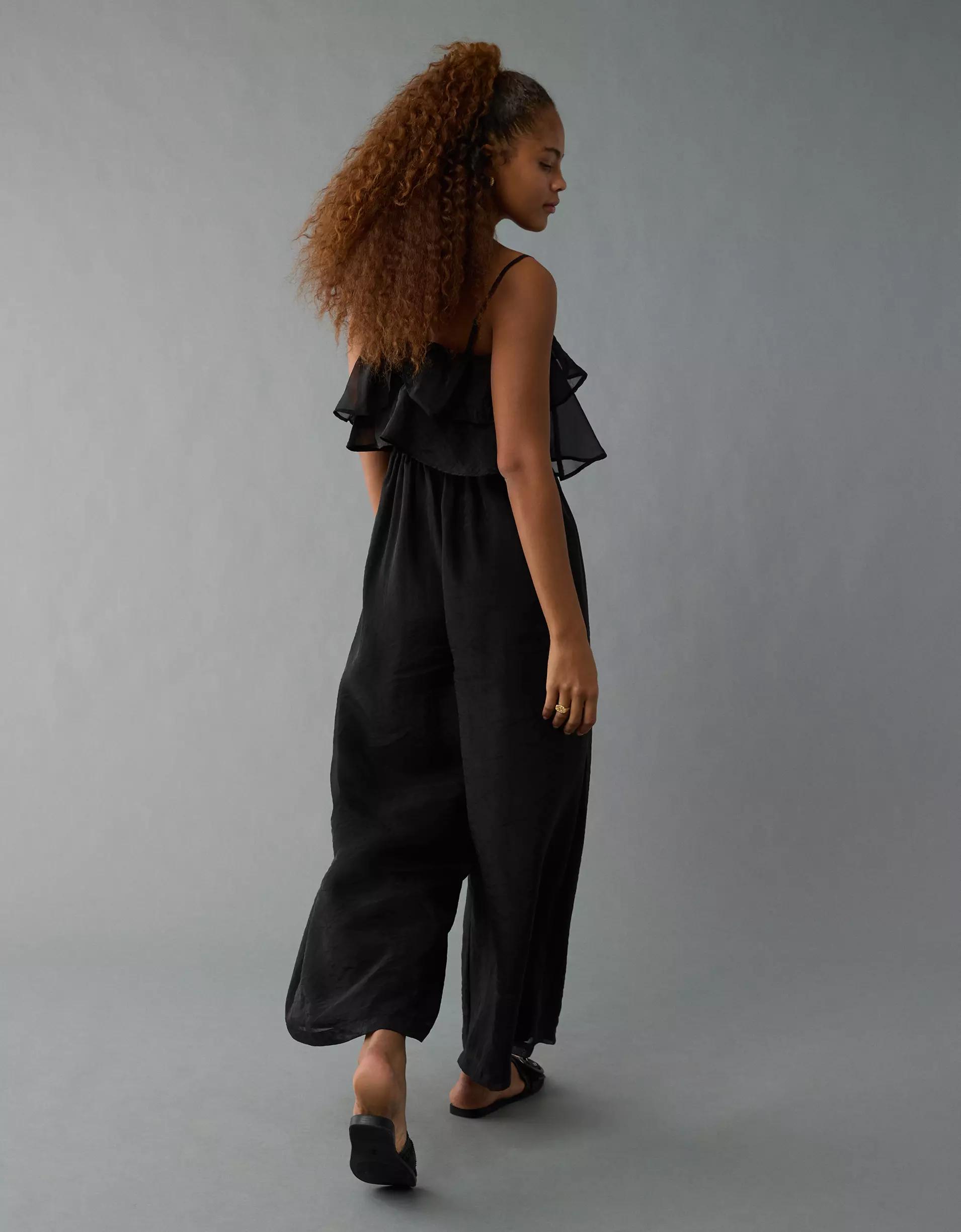AE Strapless Ruffle Jumpsuit Product Image