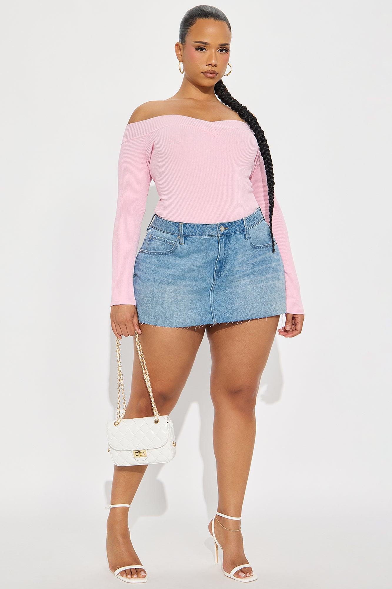 Alex Denim Micro Mini Skirt - Light Wash Female Product Image