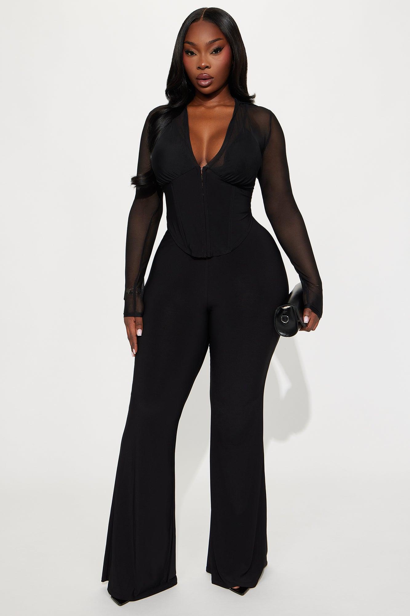 Vice Mode Corset Pant Set - Black Female Product Image