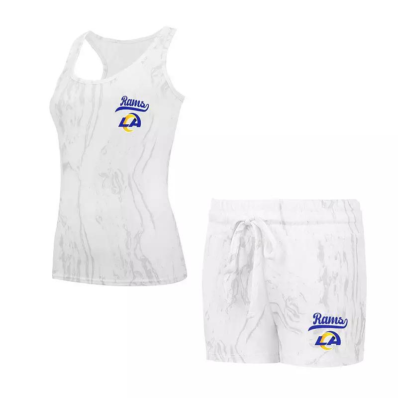 Women's Concepts Sport Los Angeles Rams Quartz Hacci Knit Tank Top & Shorts Sleep Set,  Product Image
