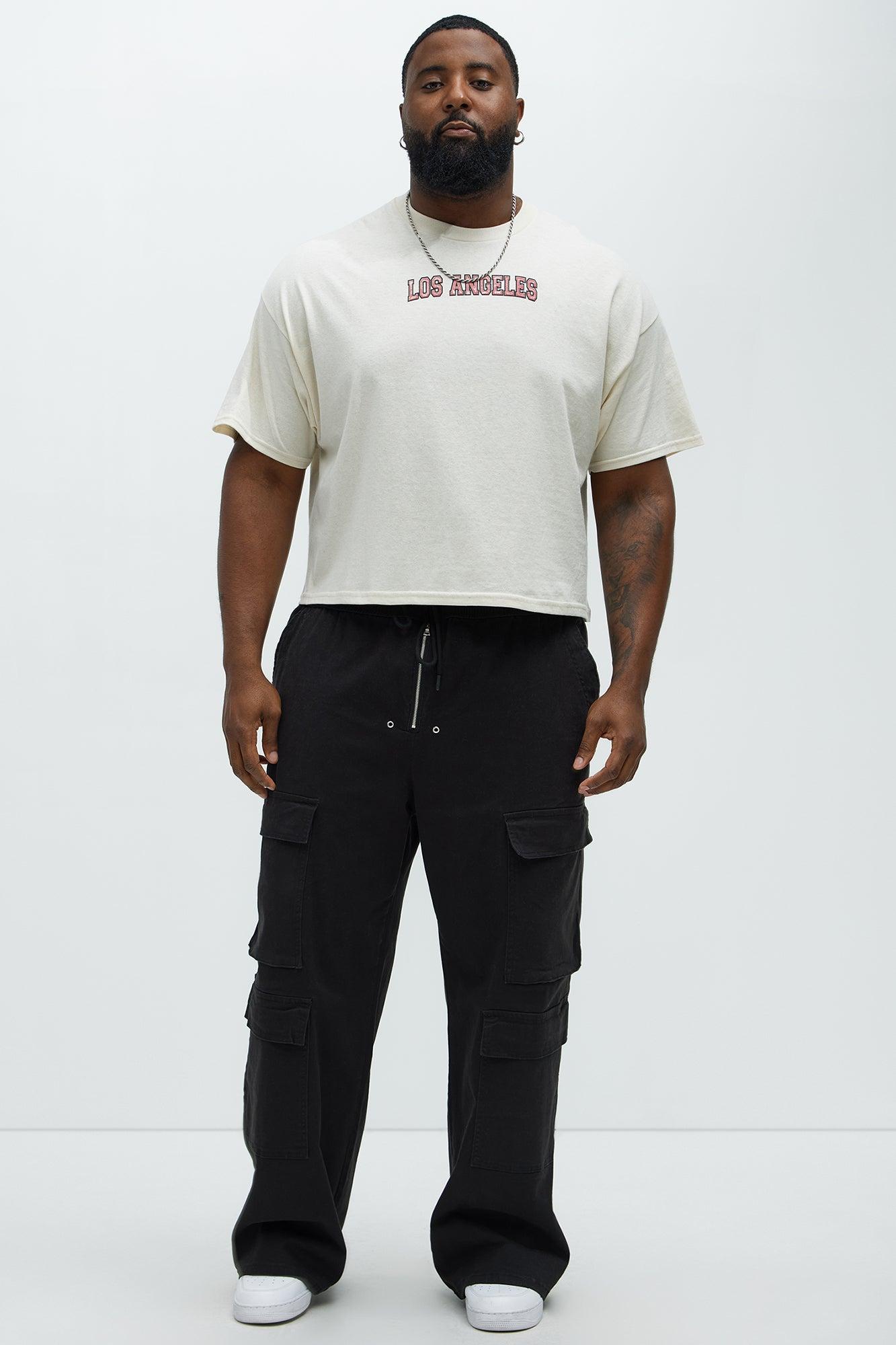 Los Angeles Cali Short Sleeve Cropped Tee - Natural Product Image