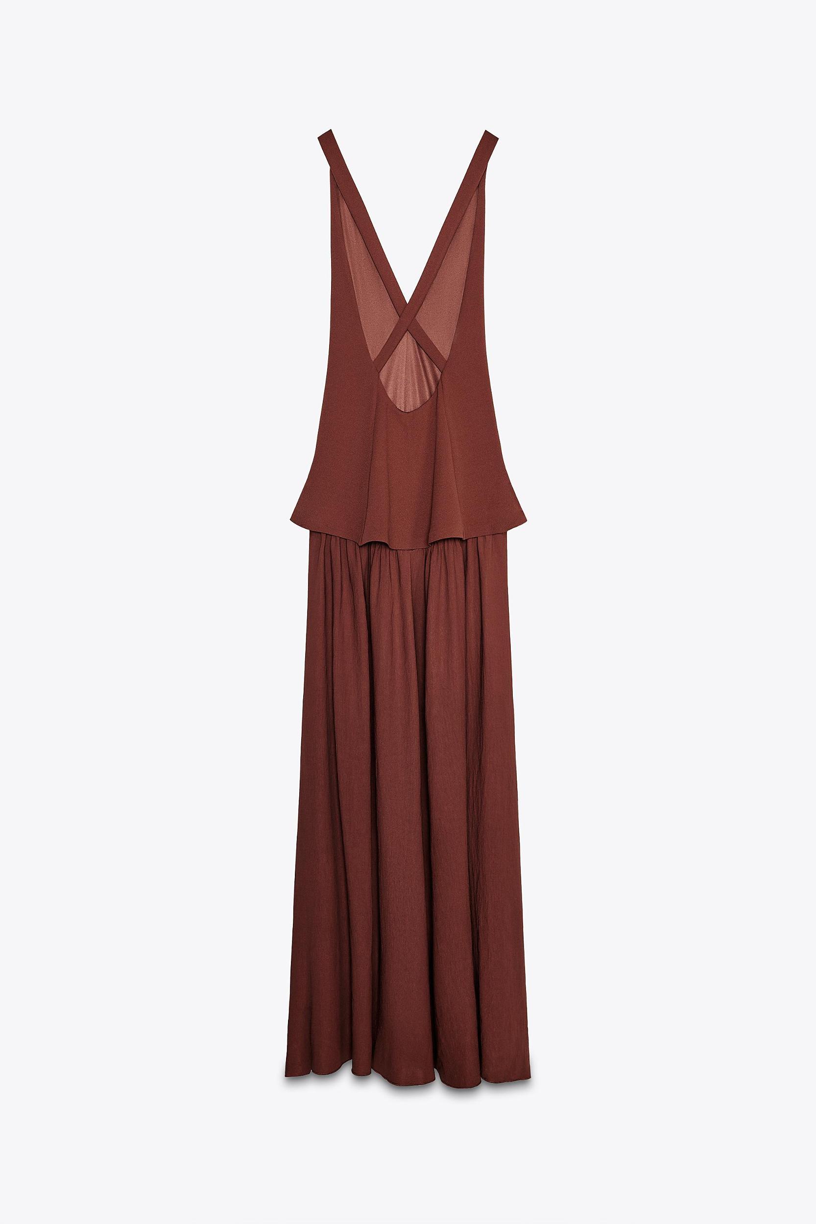 CONTRASTING MIDI DRESS Product Image