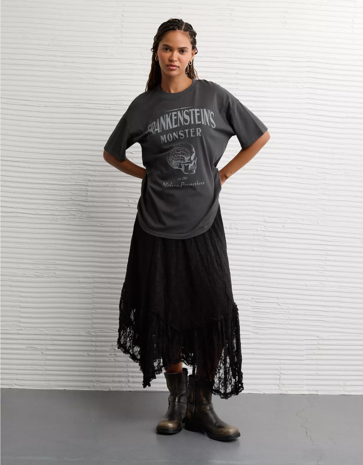 AE Oversized Halloween Graphic T-Shirt Product Image
