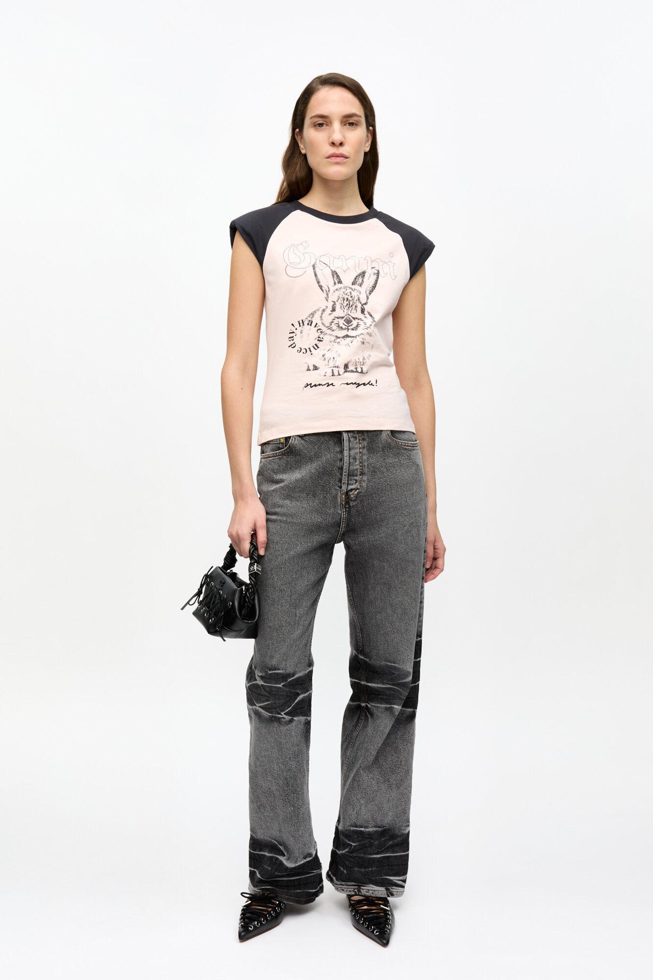 Pink Basic Jersey Bunny T-shirt Product Image