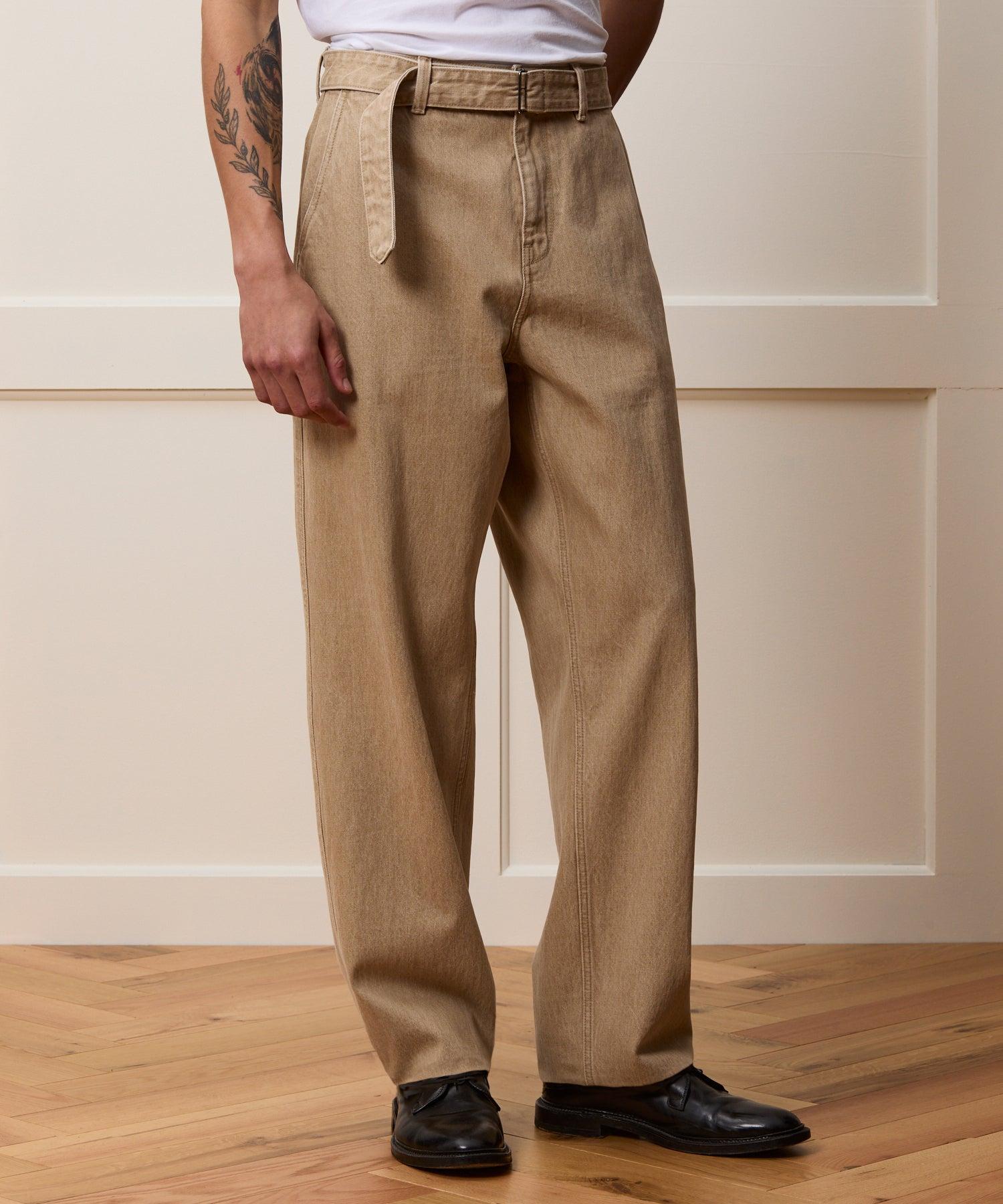 Relaxed Self Belted Denim Pant Male Product Image