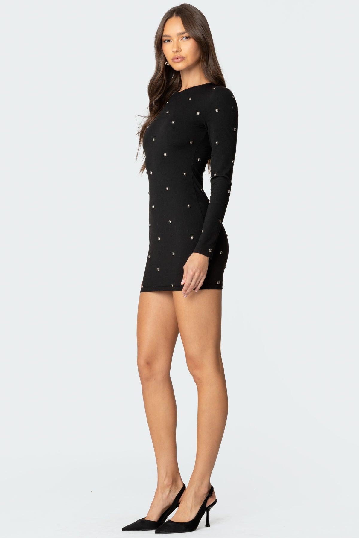 Solace Studded Mini Dress Product Image