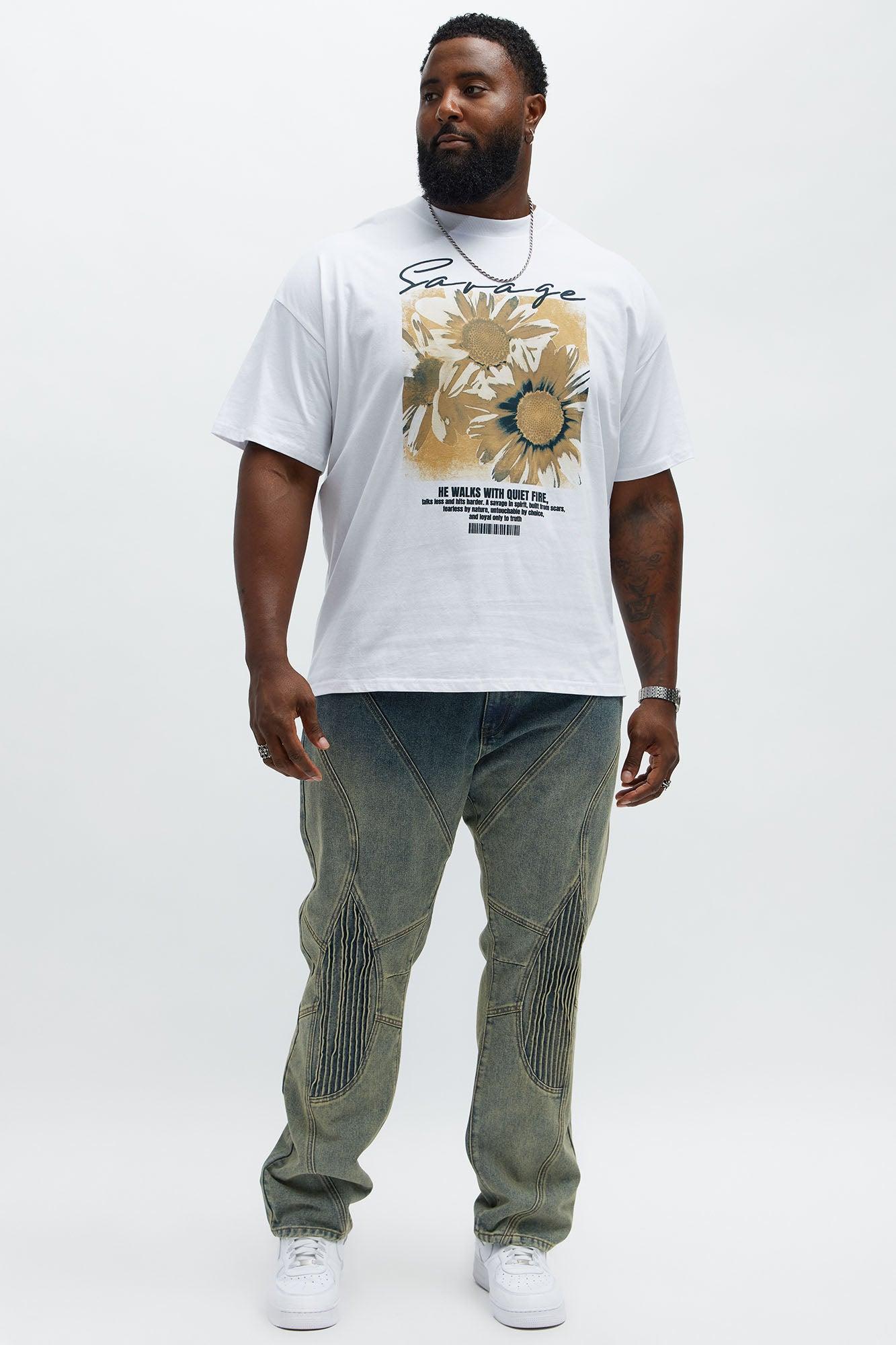 He Walks With Us Boxy Short Sleeve Tee - White Male Product Image