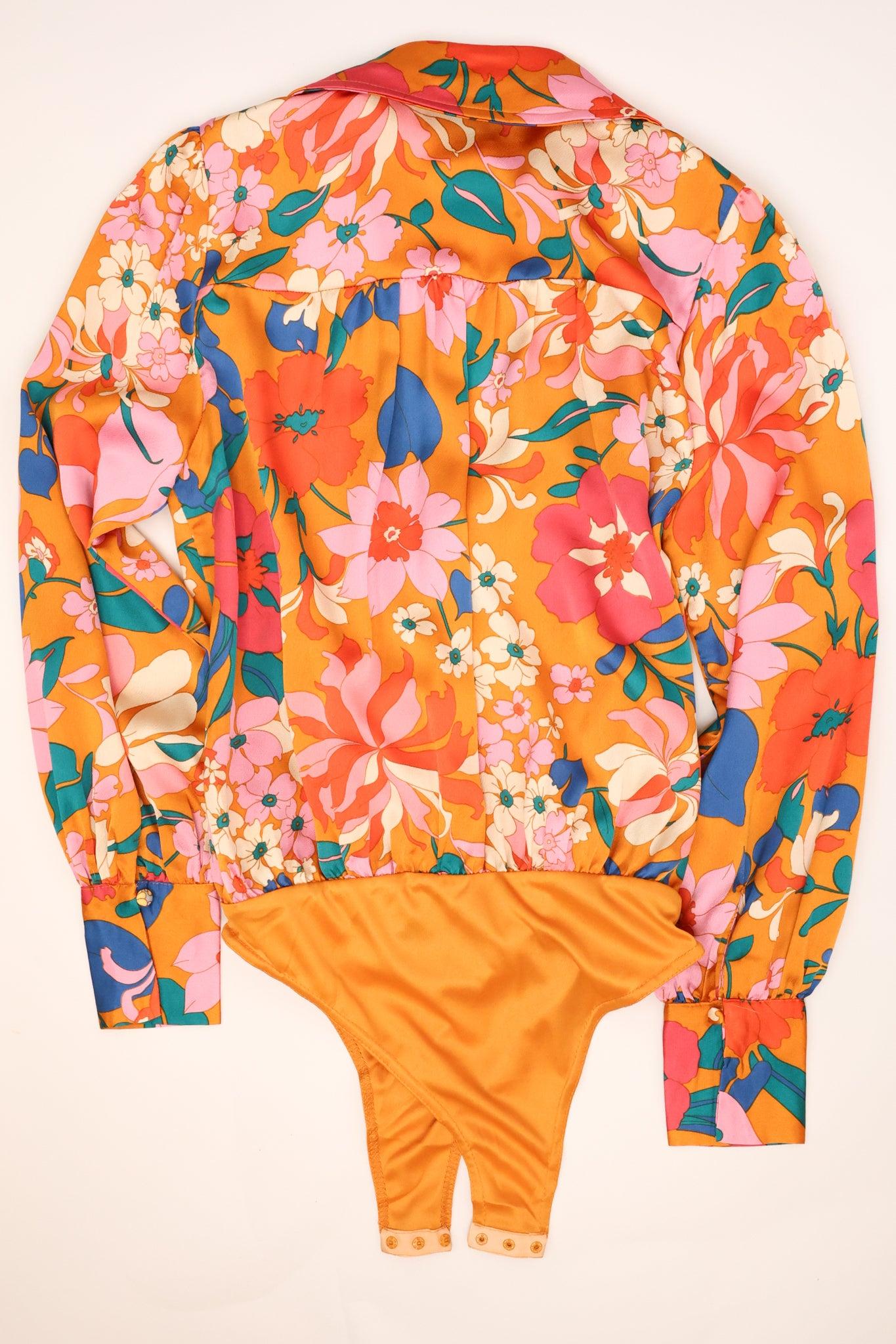 In Your Dreams Rust Floral Bodysuit Female Product Image