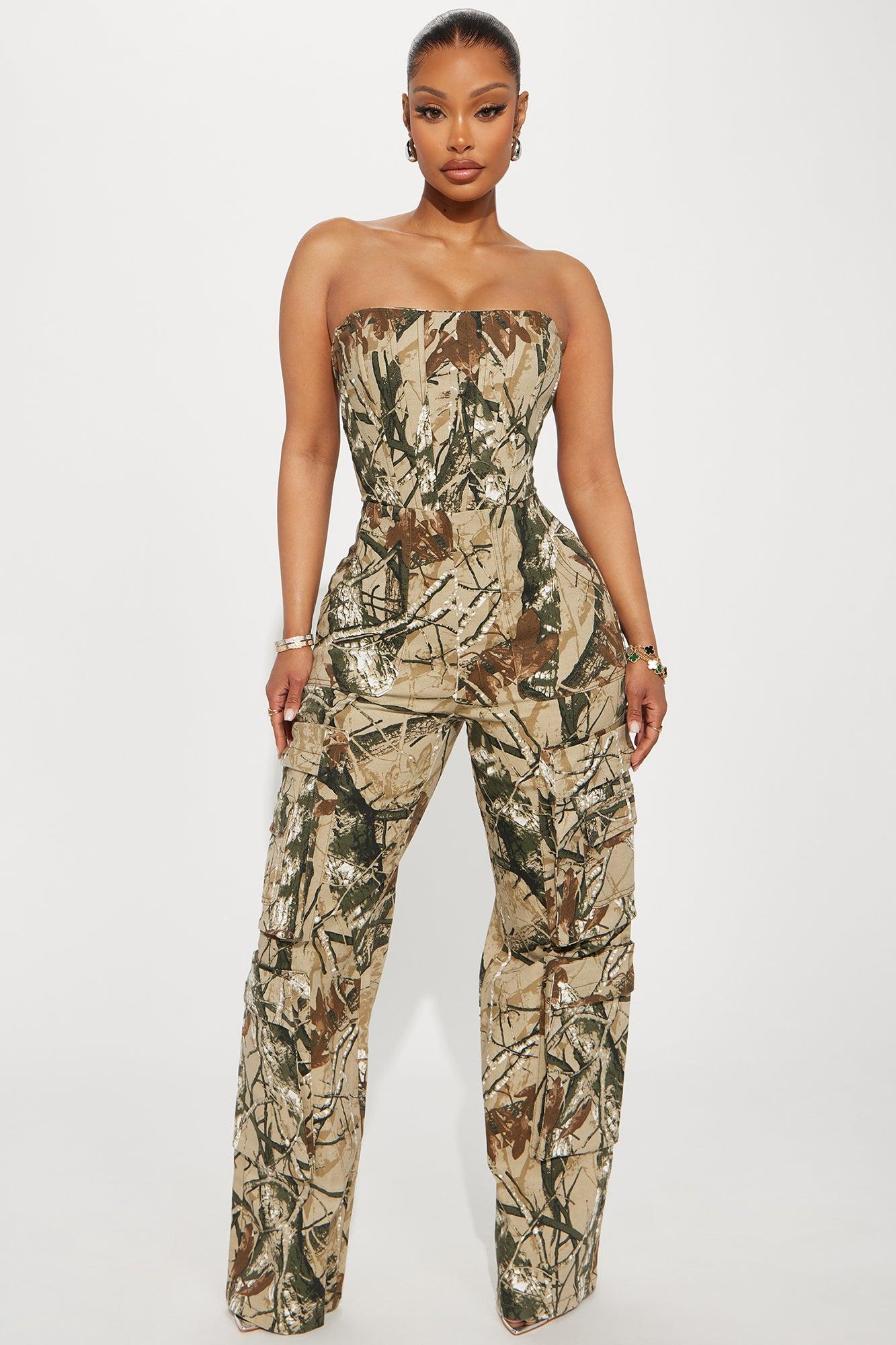 Brooklyn Camo Jumpsuit - Taupe/combo Product Image