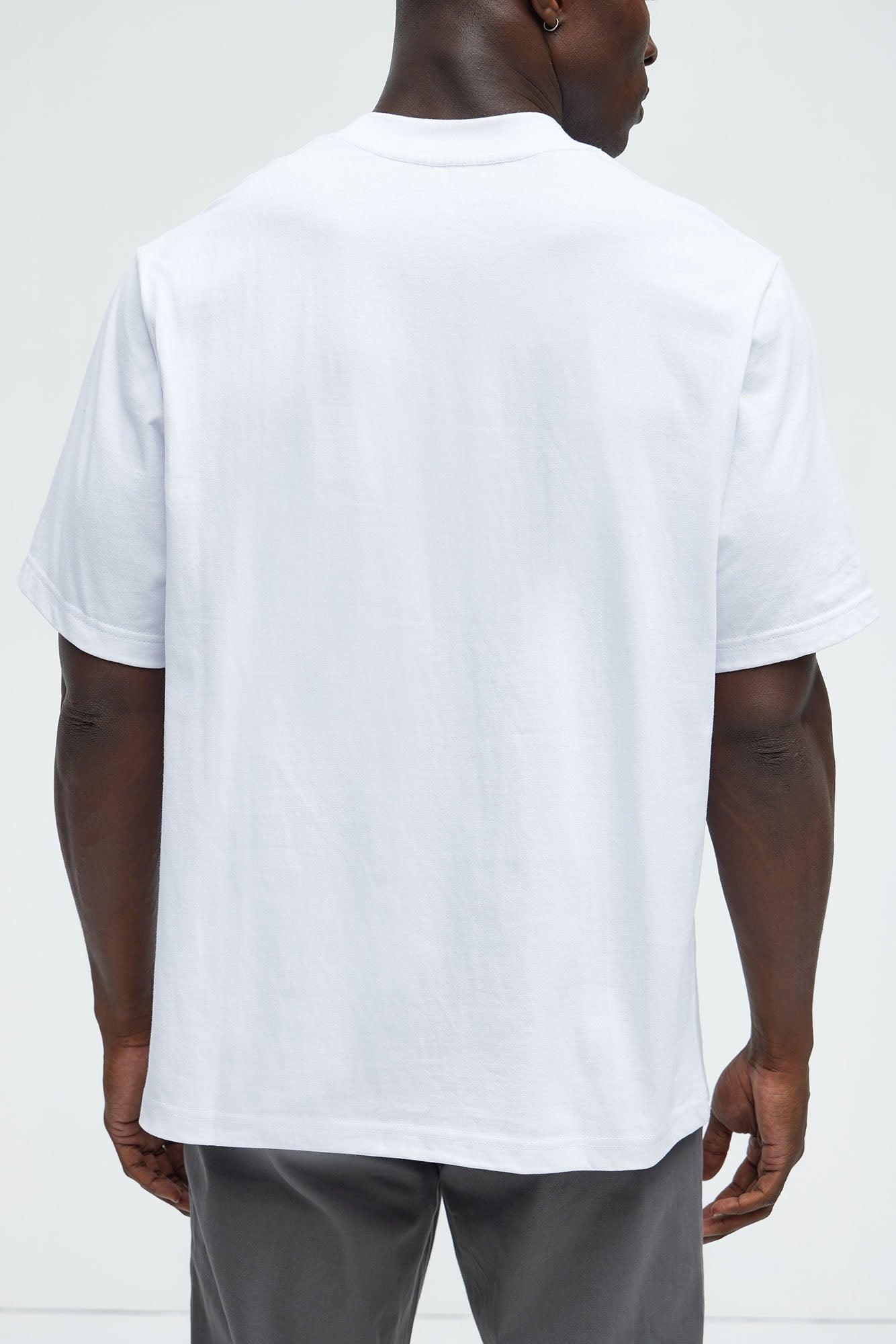 Oversized Heavyweight Short Sleeve Tee - White Product Image