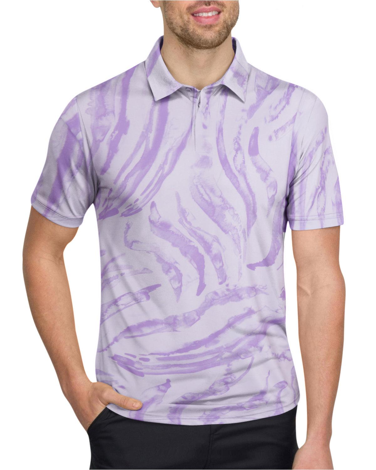 Three Sixty Six Men’s Print Golf Polos Male Product Image