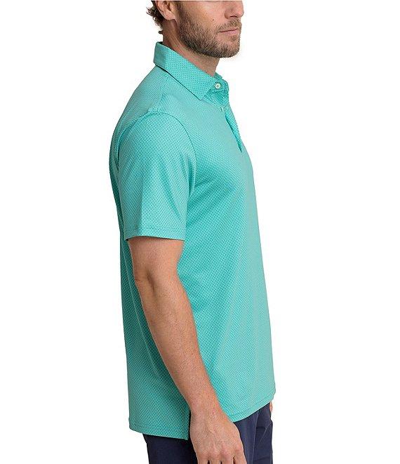 Southern Tide Performance Stretch Driver Coastal Geo Printed Short Sleeve Polo Shirt Product Image