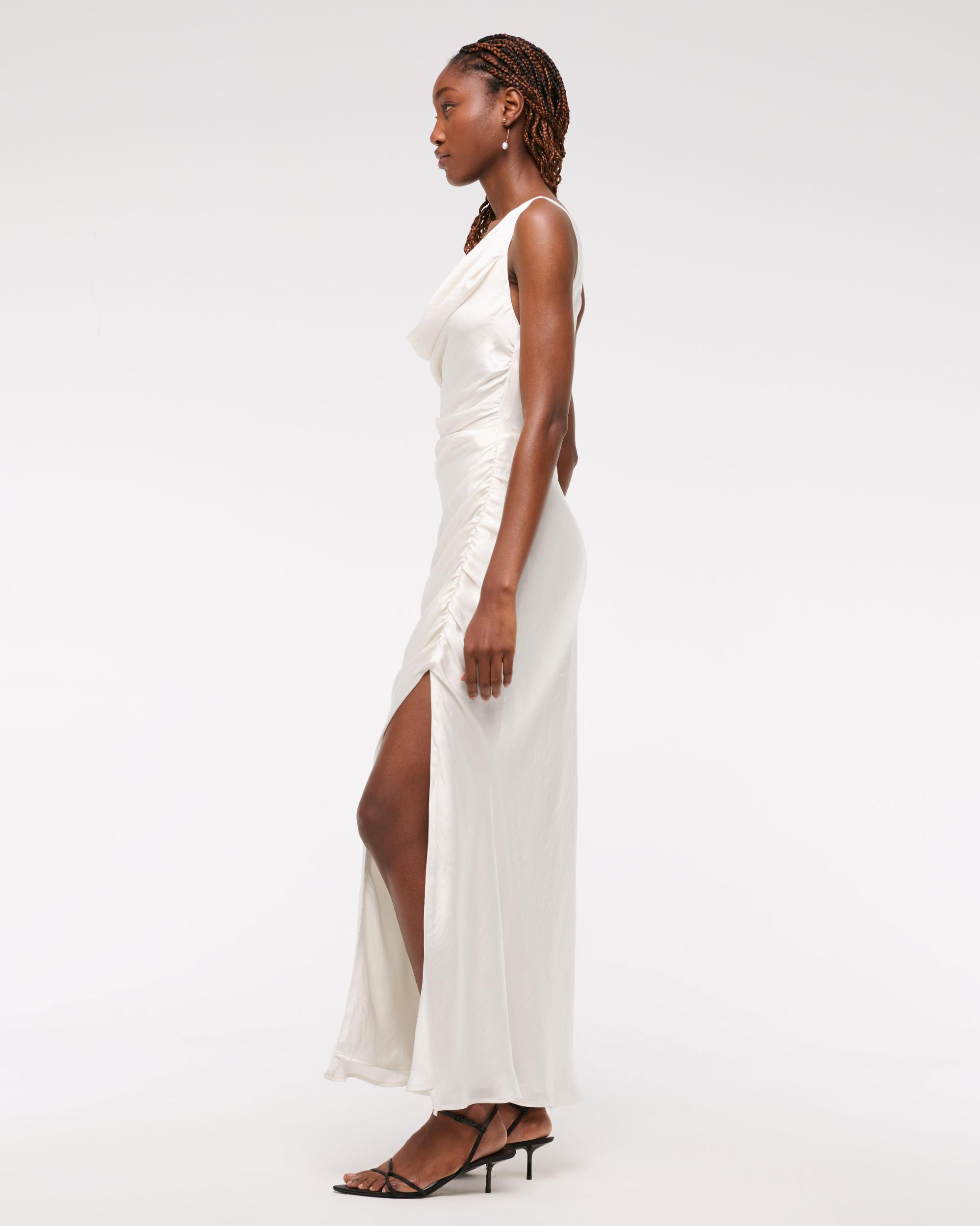 Cowl Neck Draped Maxi Dress Product Image