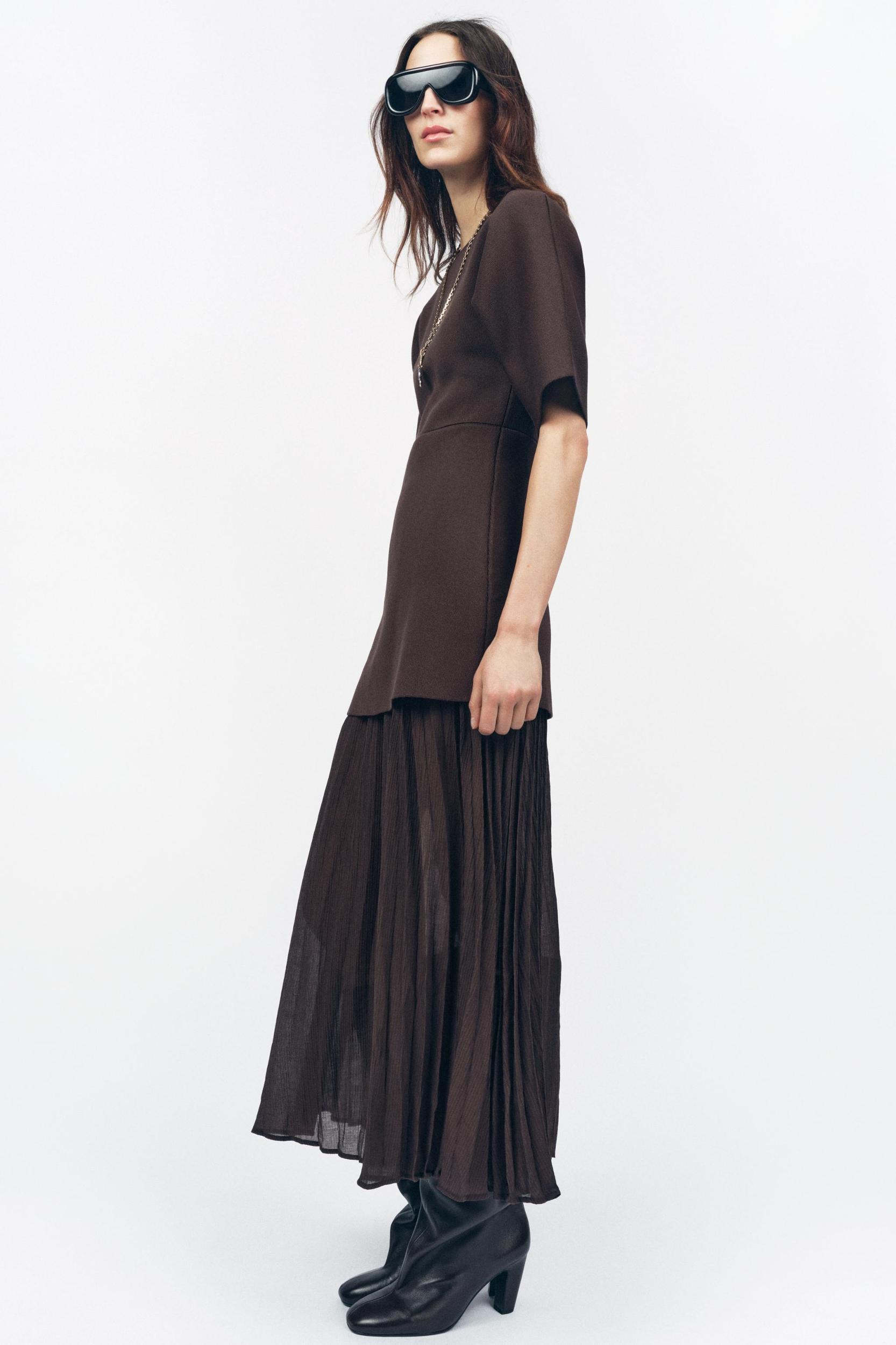 PLEATED COMBINATION DRESS Product Image