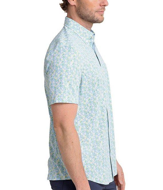Southern Tide Performance Stretch Intercoastal Petal Party Short Sleeve Woven Shirt Product Image