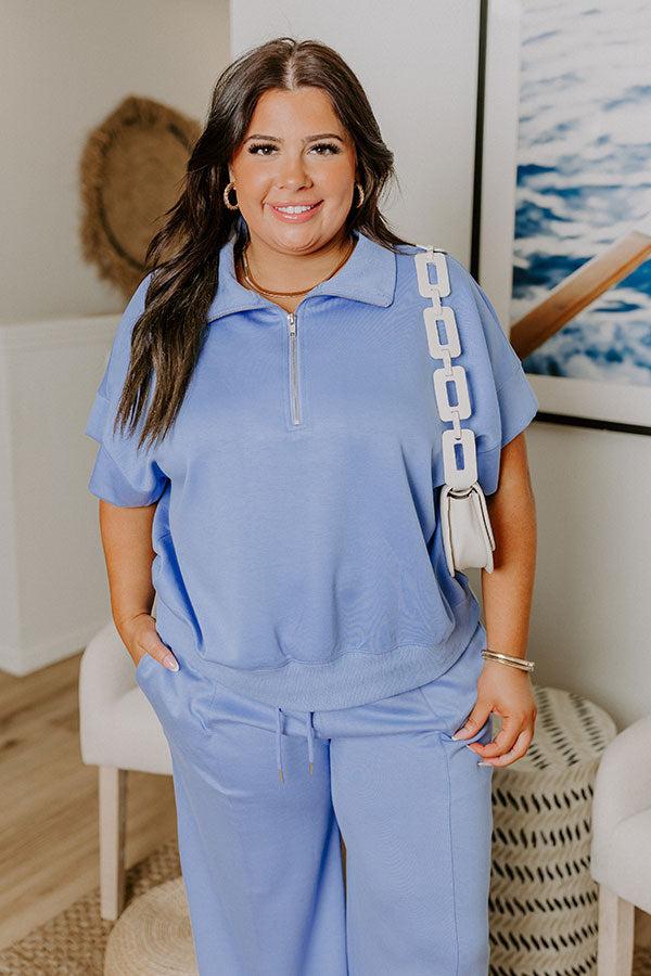 Easygoing Quarter Zip Top Curves Product Image