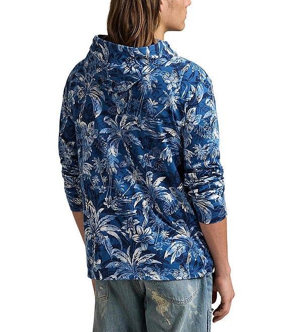 Polo Ralph Lauren Tropical-Print Jersey Long Sleeve Hoodie T-Shirt Product Image