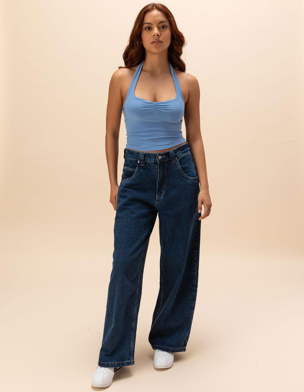 TILLYS Butter Soft Double Layer Womens Halter Top - MARINE Product Image