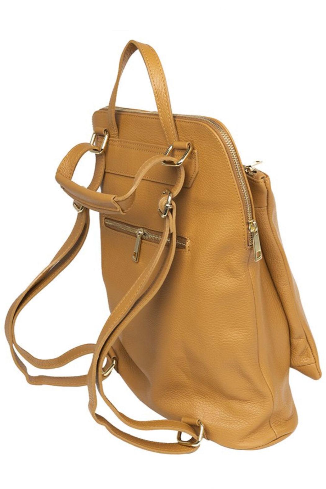 Leather Zipper Backpack Product Image