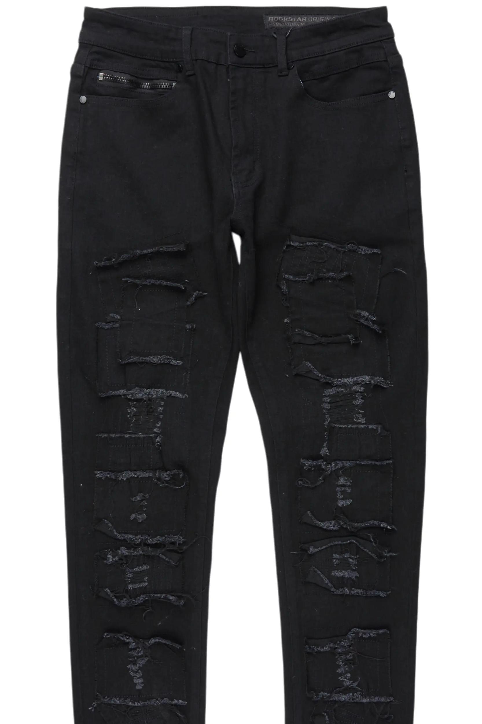 Camden Jet Black Slim Fit Jean Male Product Image