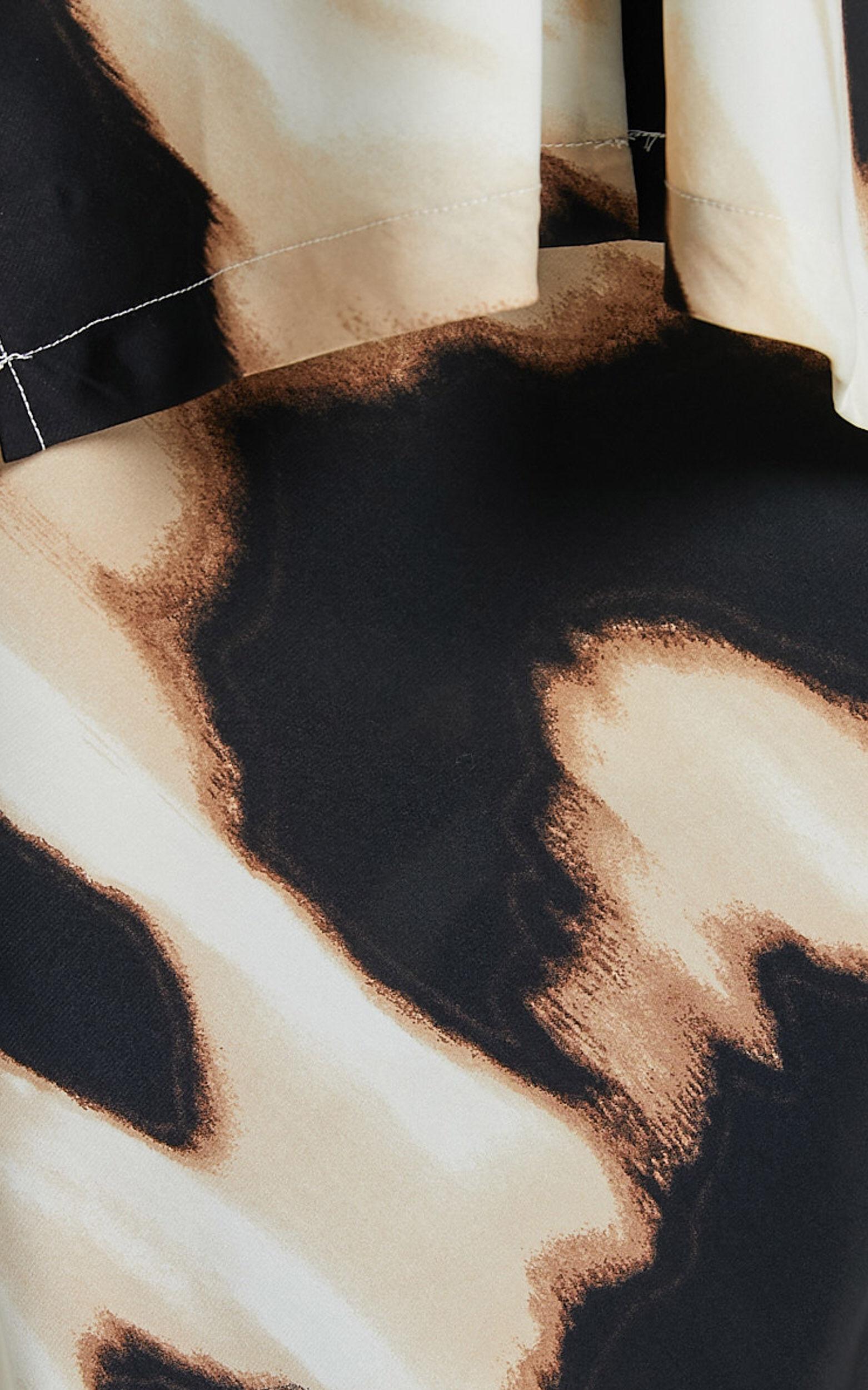 Tabitha Maxi Skirt - High Waist Slip Skirt in Brown Product Image