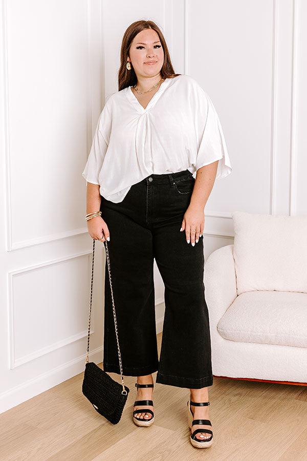 Risen Raelynn High Waist Wide Leg Jean in Black Curves Product Image