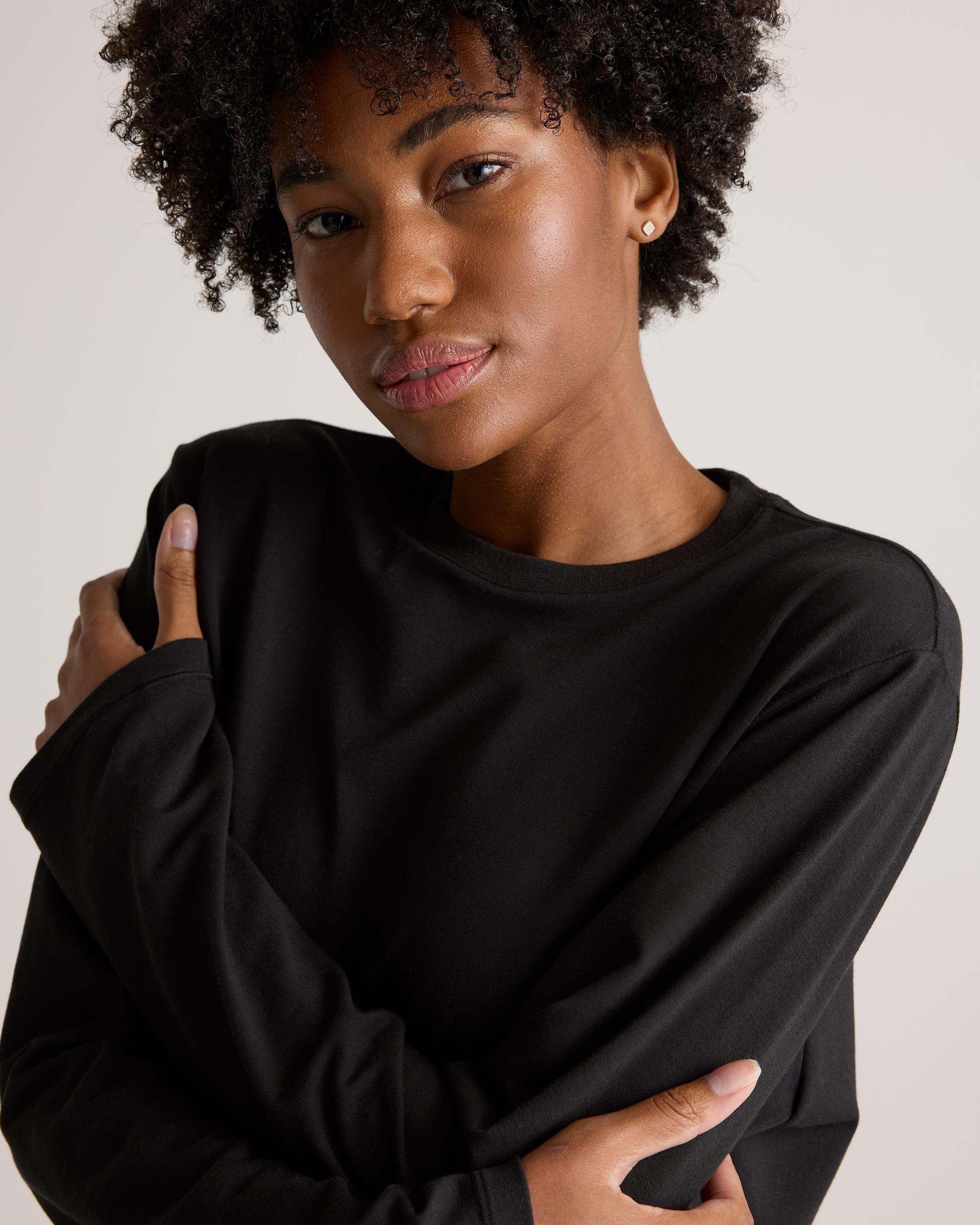 Quince | Women's Dream Lounge Oversized Long Sleeve Pajama Set Cotton Product Image