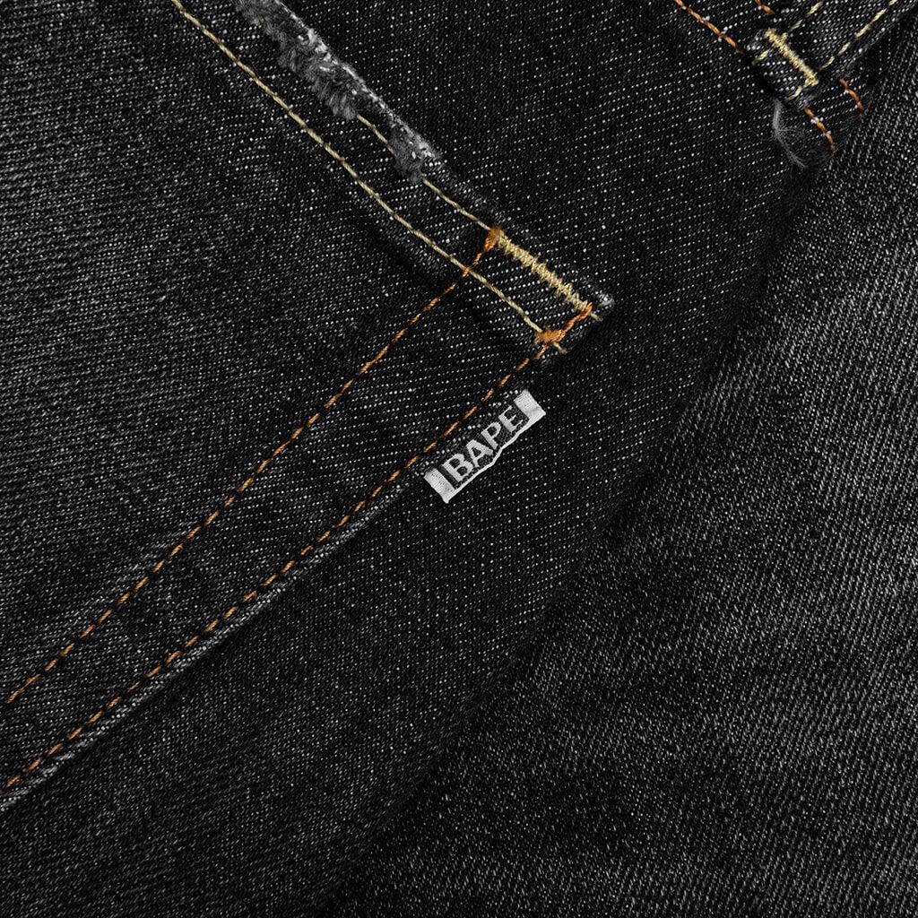 Twin STA Relaxed Fit Denim Shorts - Black Male Product Image