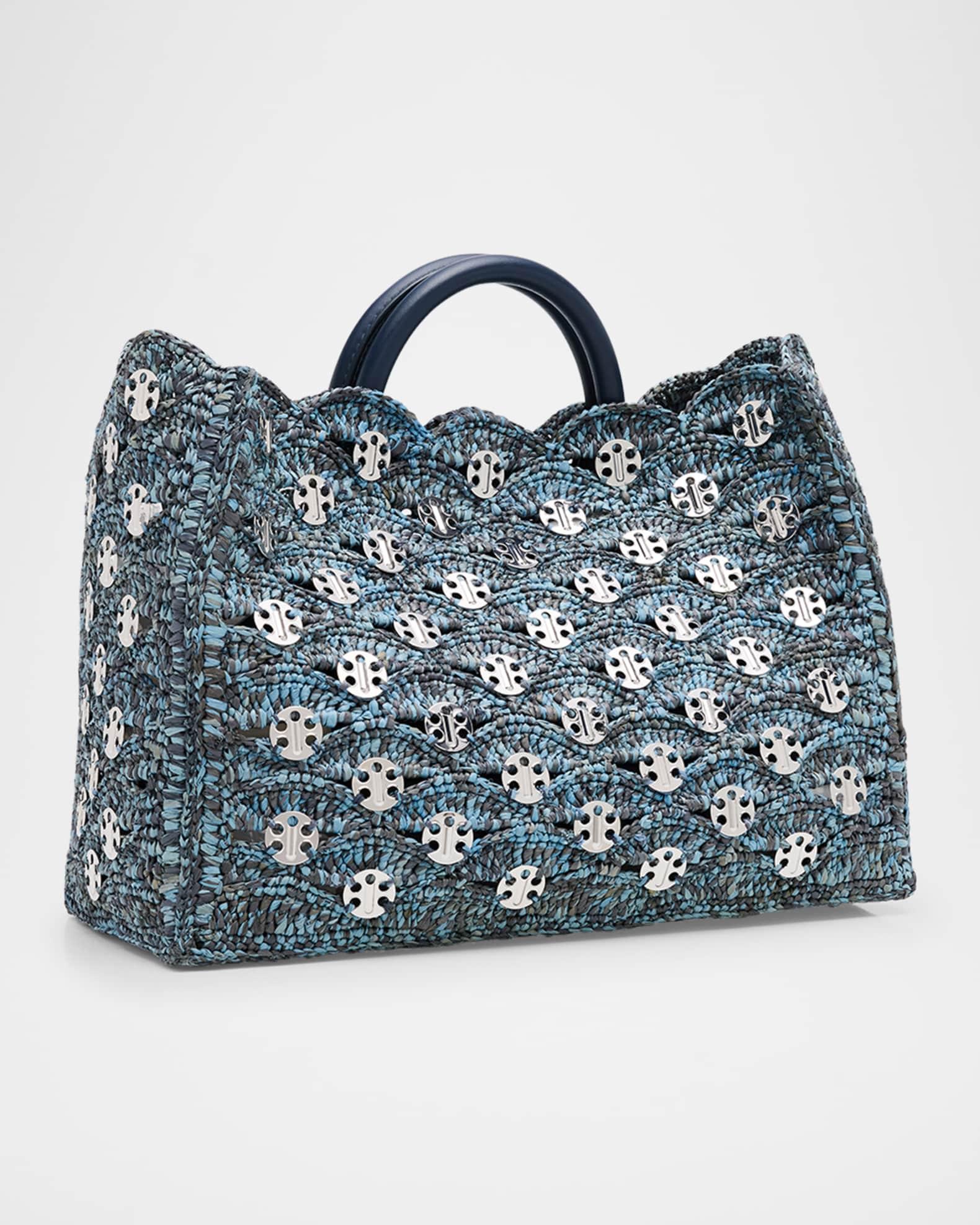 Sac a Main Denim Raffia Tote Bag Product Image
