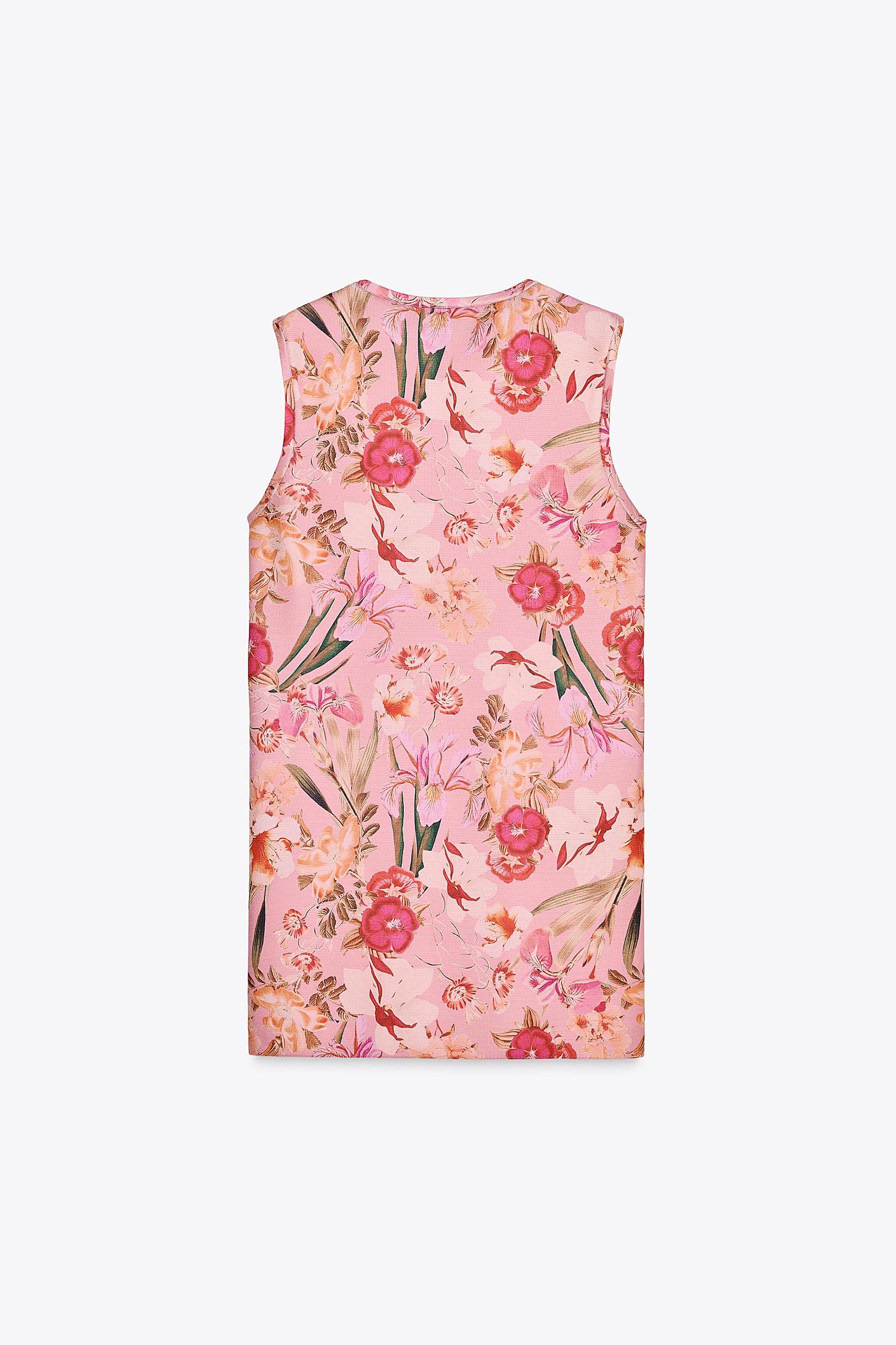 FLORAL PRINT KNIT DRESS Product Image