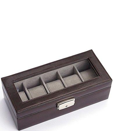 ROYCE New York Aristo Leather Five Slot Watch Box Product Image