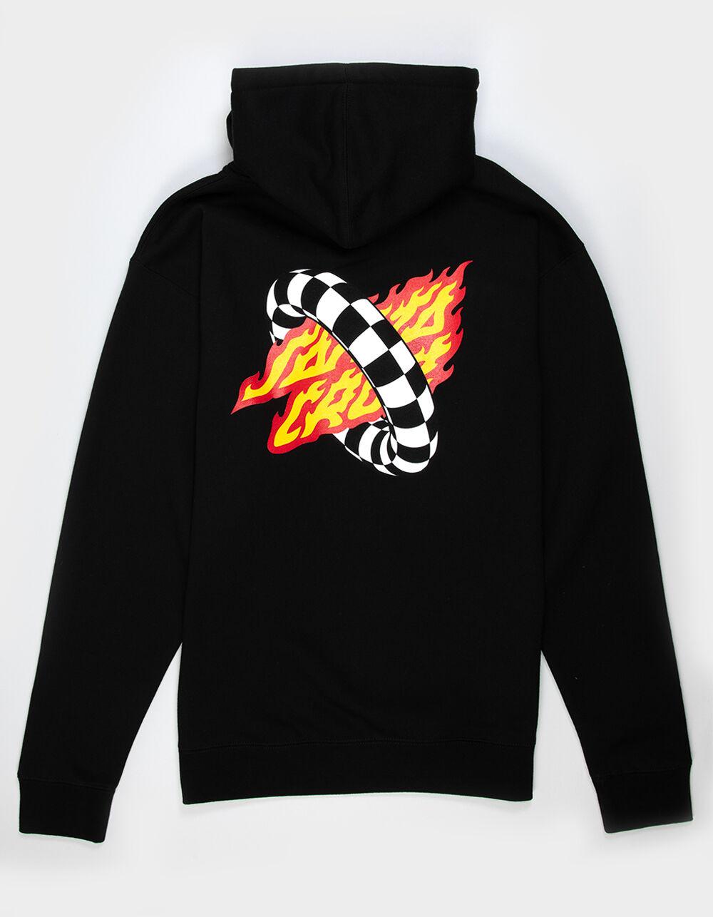 SANTA CRUZ Goal Flame Mens Zip-Up Hoodie - BLACK Product Image