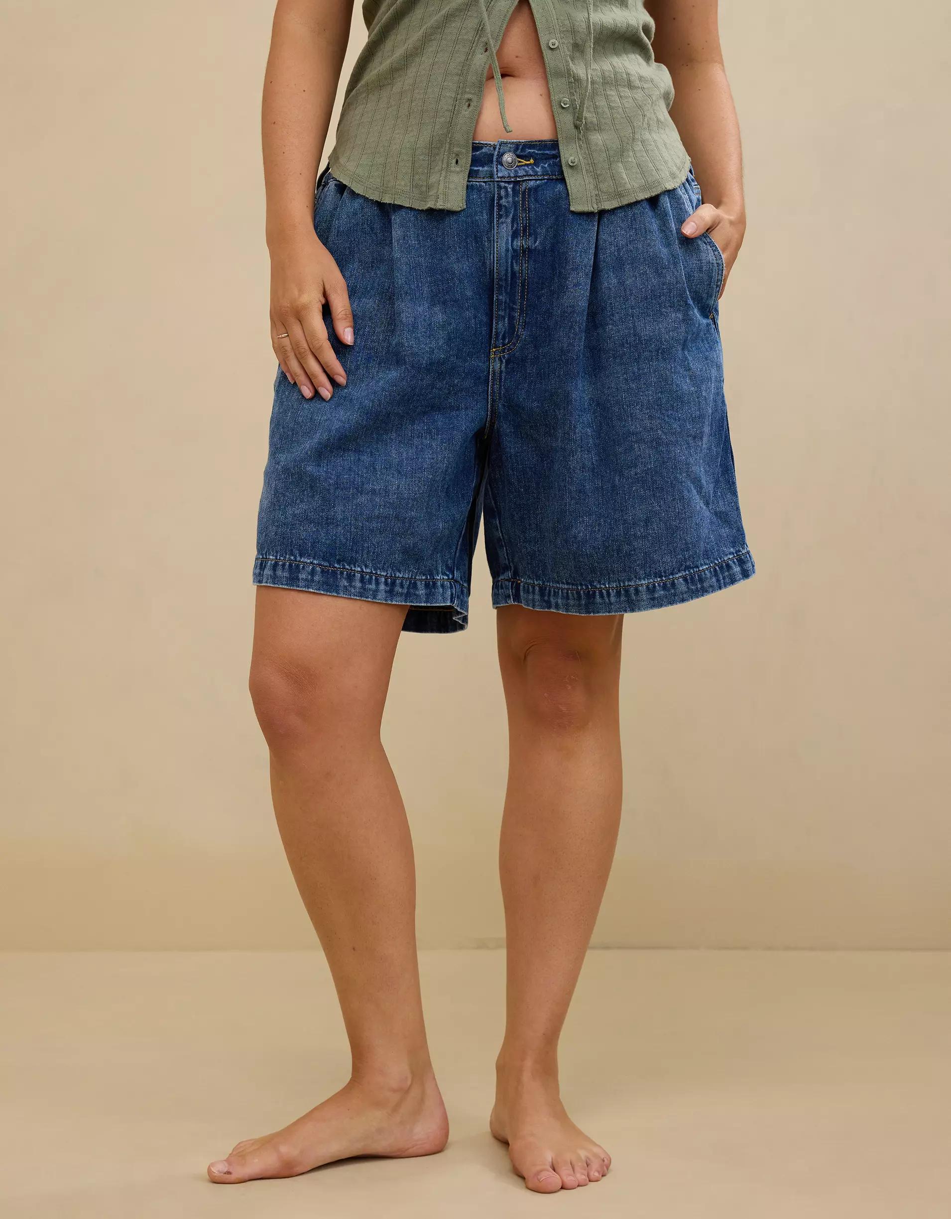 Aerie Denim Trouser Jort Product Image