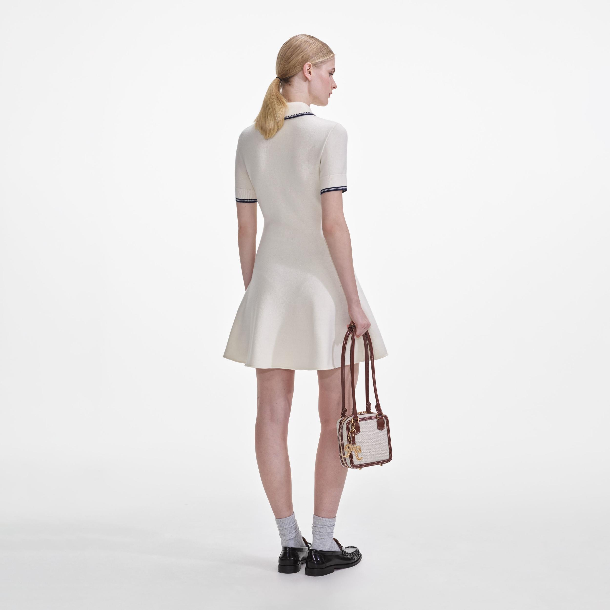 Cream Knit SP Mini Dress Product Image