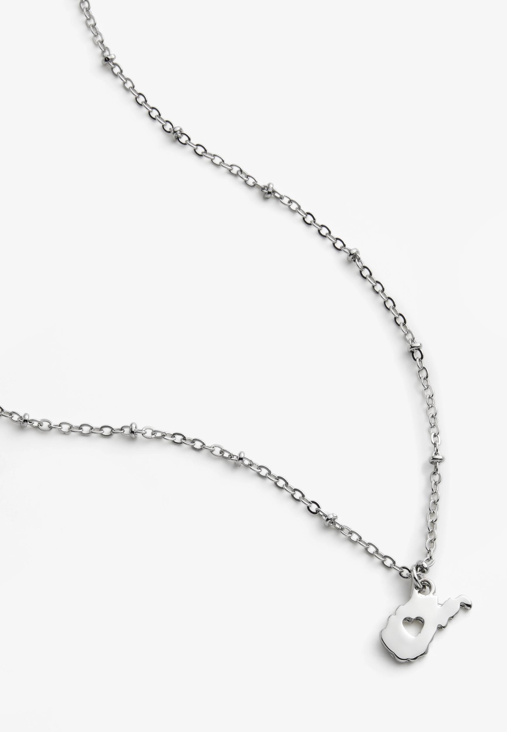 Maurices Womens Dainty Silver State Necklace Product Image