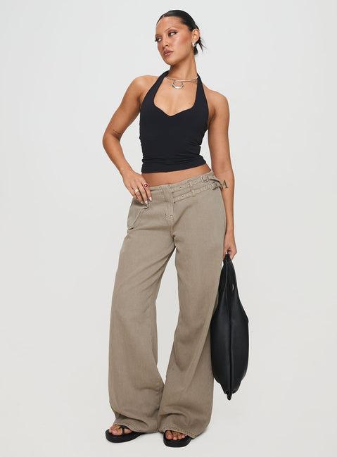 Paltrow Cargo Jeans Washed Brown Product Image
