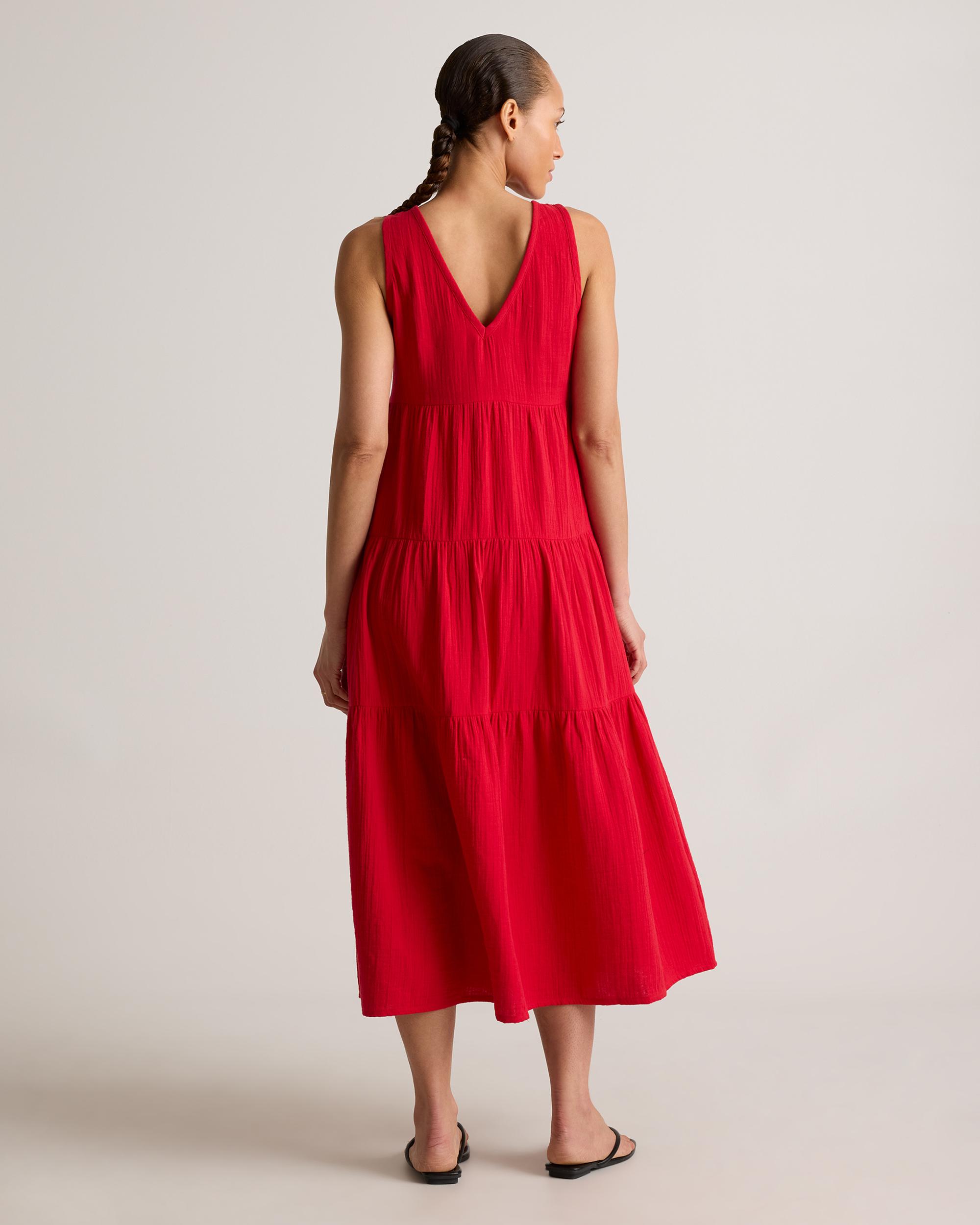 Quince | Women's Gauze Tiered Maxi Dress Organic Cotton Product Image