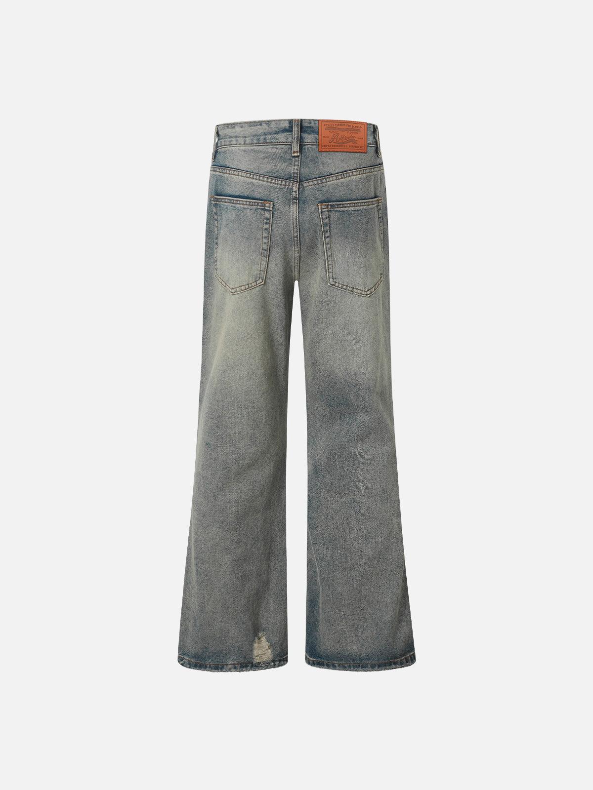 Aelfric Eden Washed Distressed Bootcut Jeans Product Image