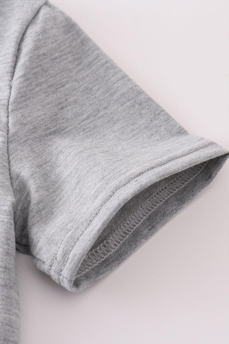 Blue gingham boy shorts set Product Image