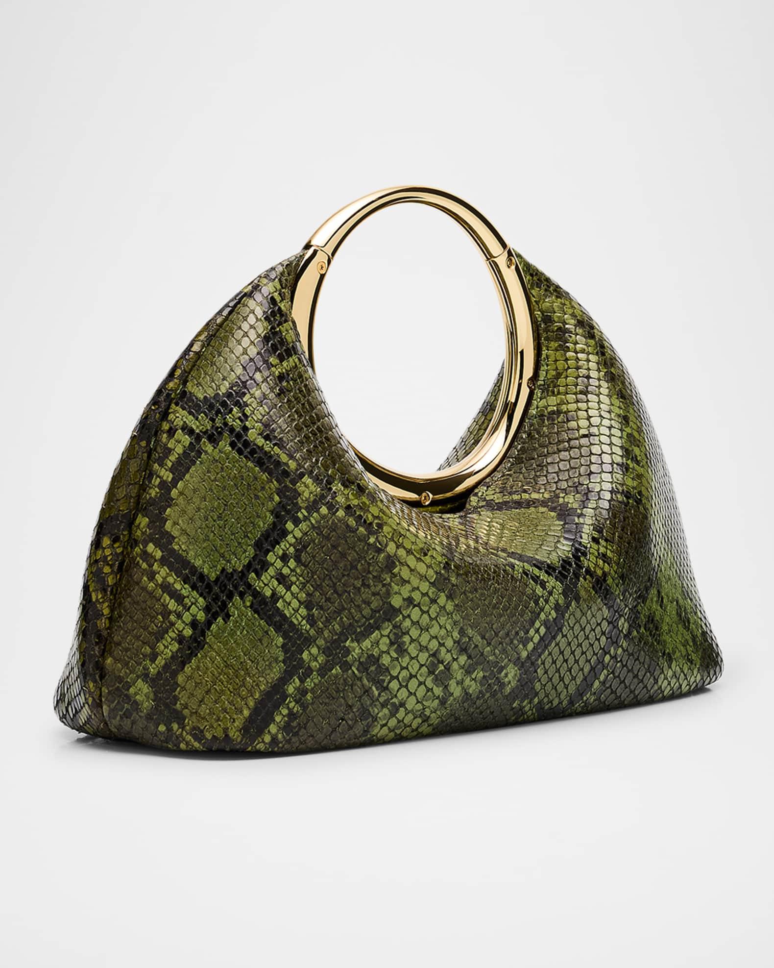 Le Petit Calino Snakeskin Printed Leather Top-Handle Bag Product Image