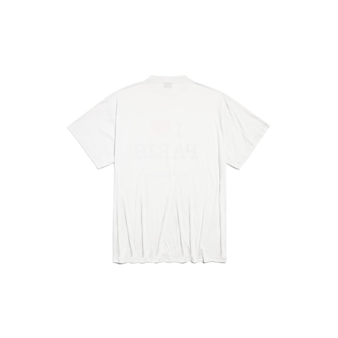 I Love Paris & Balenciaga T-shirt Oversized  in White Product Image