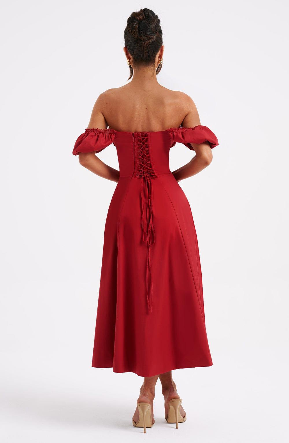 Courtney Midi Dress - Red Product Image