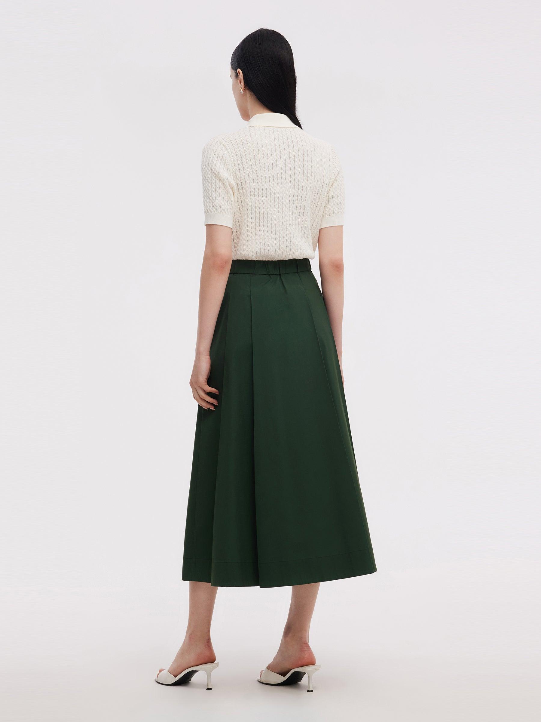 A-Line High-Waisted Women Pleated Skirt Product Image