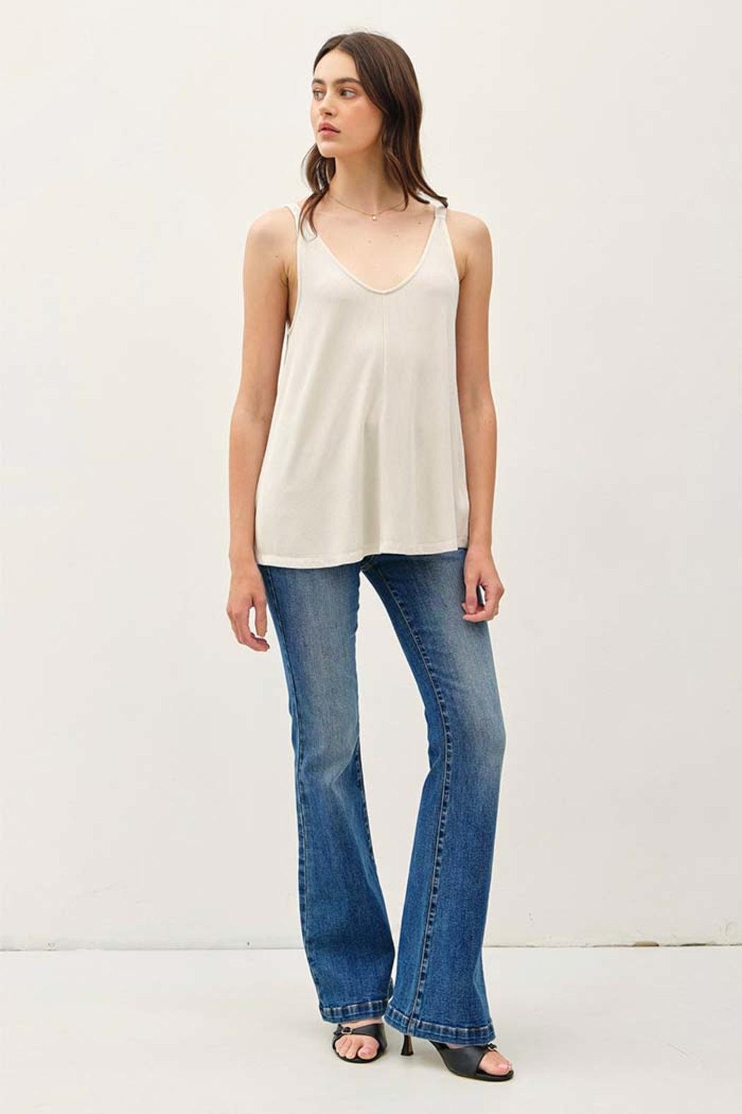 Flowy V Neck Tank Top Product Image